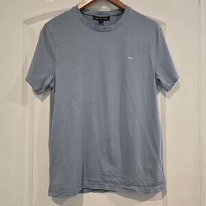 Michael Kors Men's Light Blue 100% Cotton Crewneck Logo T-Shirt Size Medium